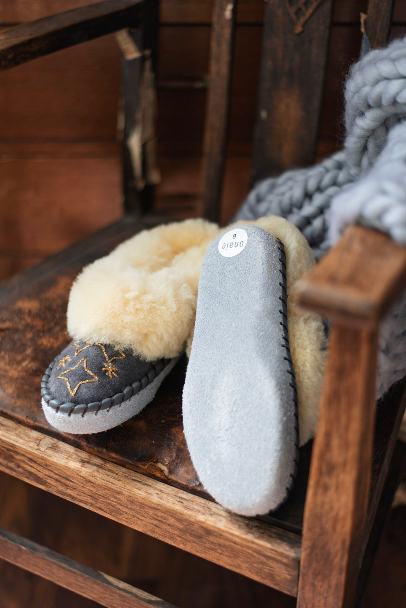 The history of embroidered sheepskin slippers