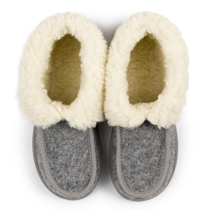 Grey Felt Wool Slipper Boots – ONAIE
