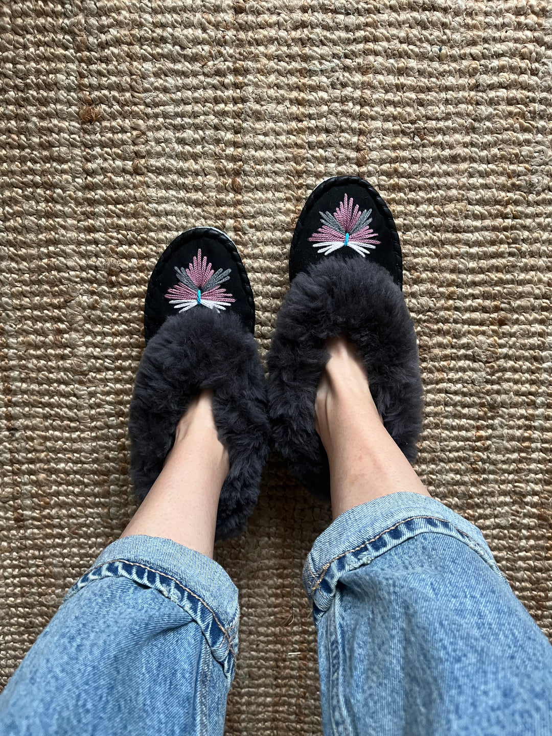 Aubergine Sheepskin Slippers