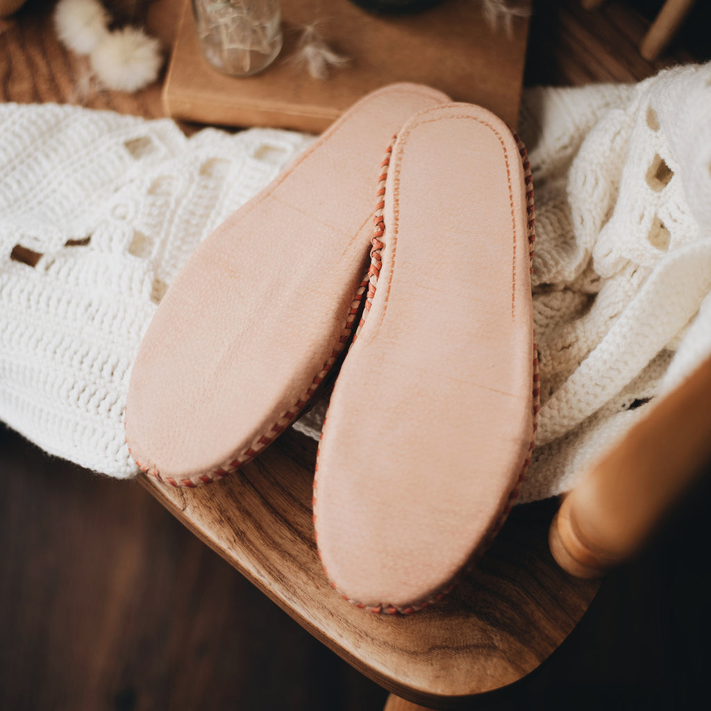 Brown Leather Slippers - ONAIE