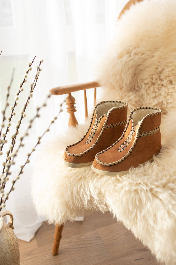 Tan Slipper Boots - ONAIE