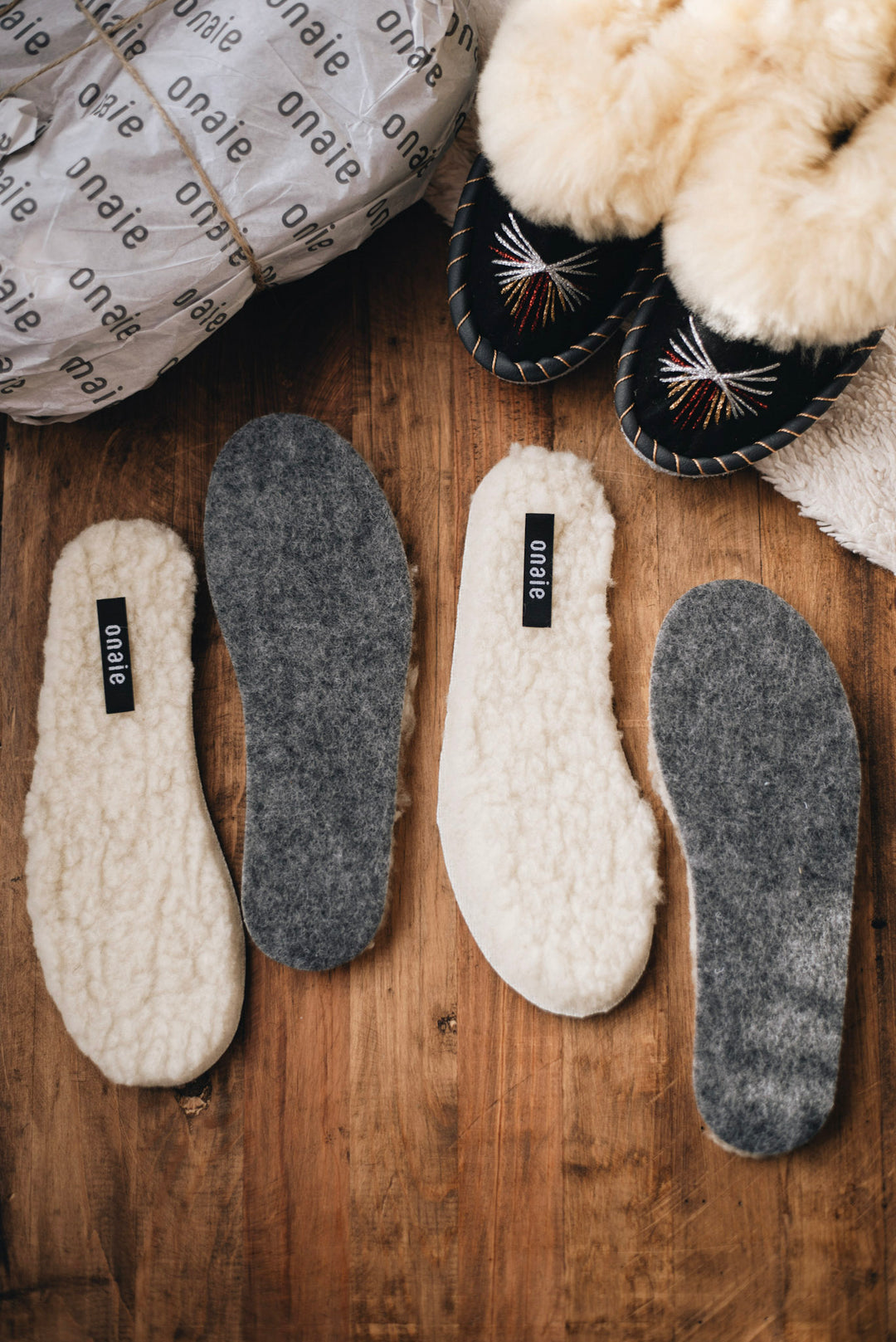 Trim to fit wool slipper insoles