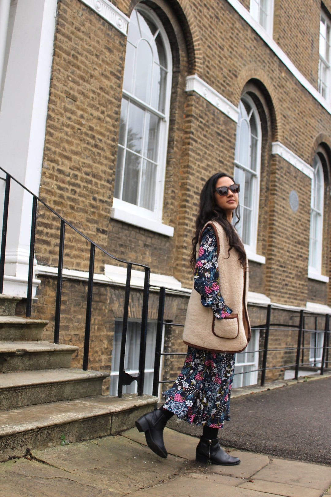 oatmeal merino wool gilet for women