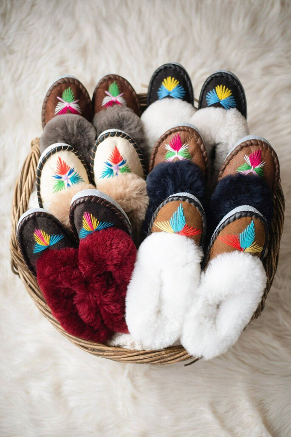 women's lucky dip sheepskin slippers