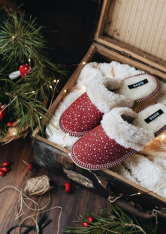 Red Christmas Slippers