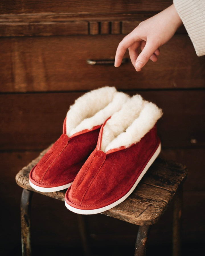 Women's Red Slipper Boots