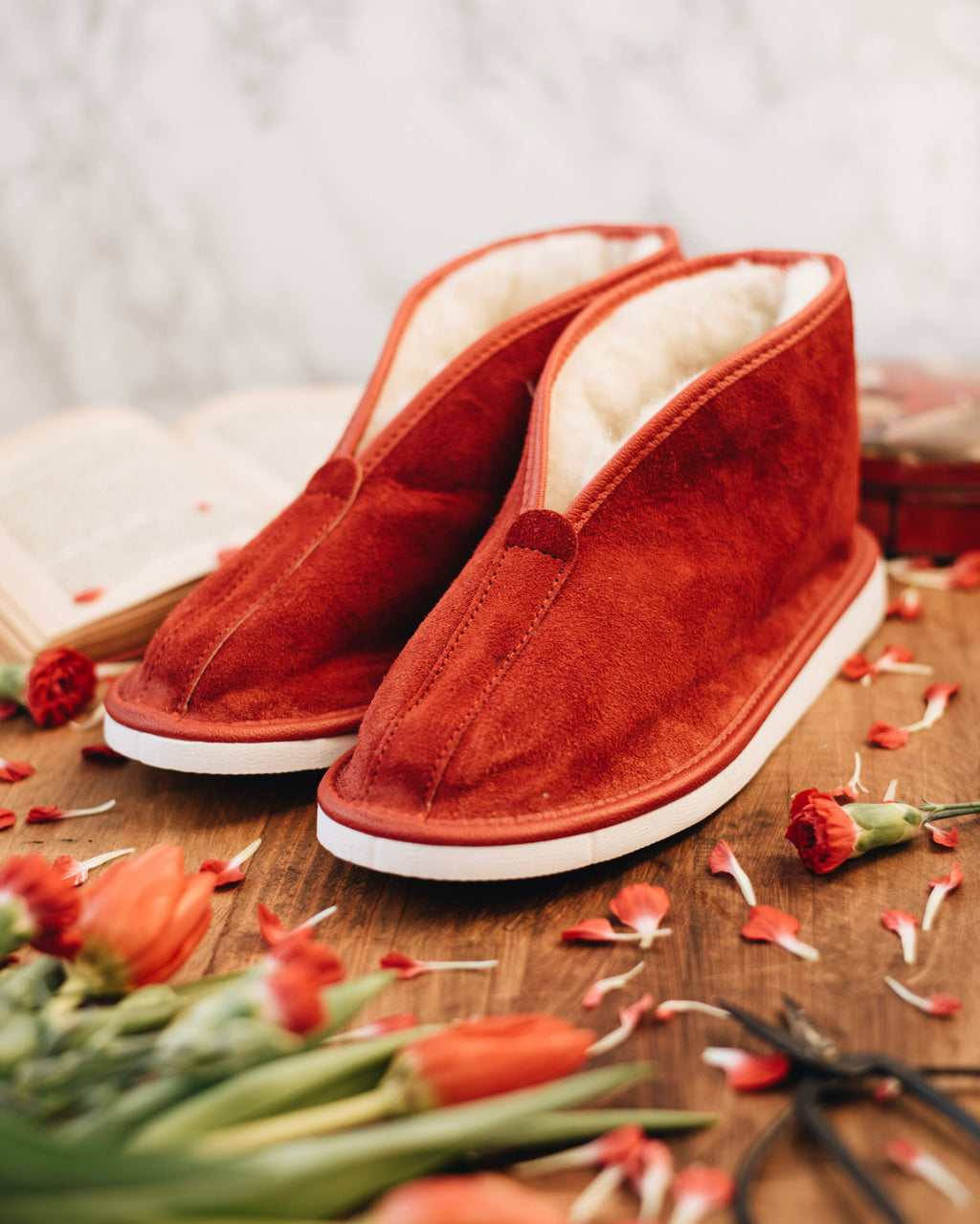 Red Slipper Boots - ONAIE