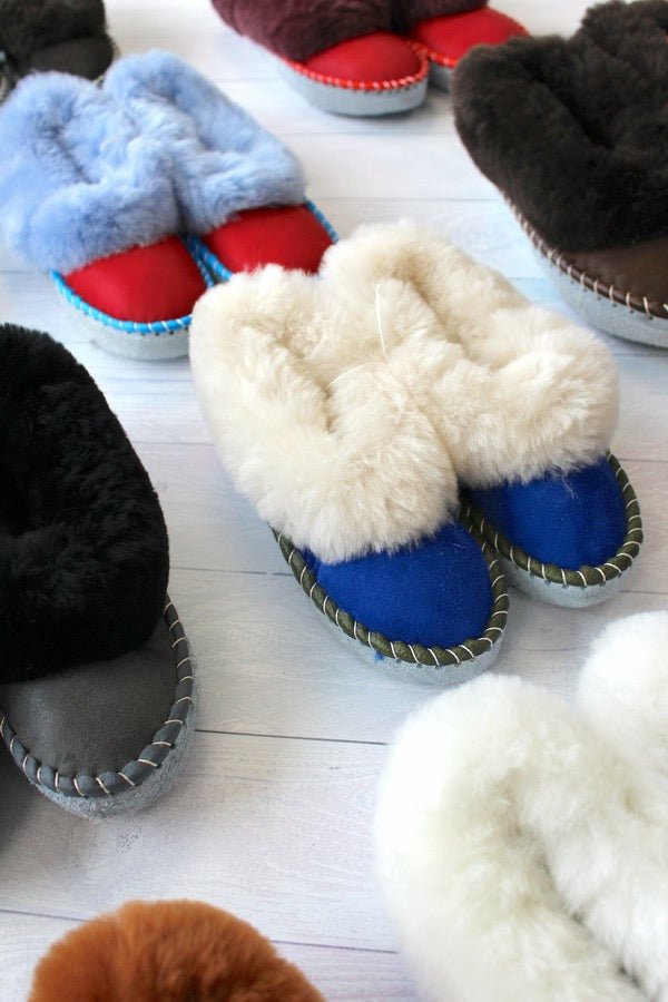 Lucky Dip Plane Sheepskin Slippers - ONAIE