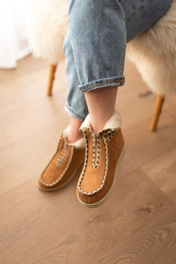Tan Slipper Boots - ONAIE