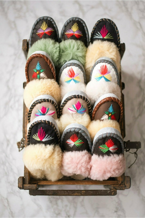 Lucky Dip Sheepskin Mules by ONAIE